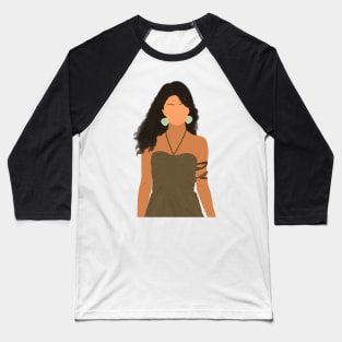 Sel in Green Dress Outfit Fan Art Baseball T-Shirt